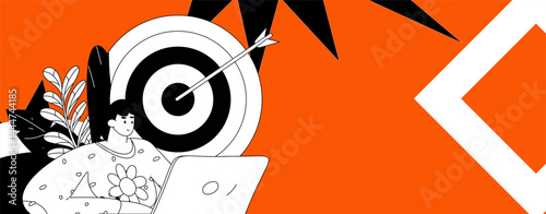 Virtual characters social communication concept business flat vector hand drawn illustration
