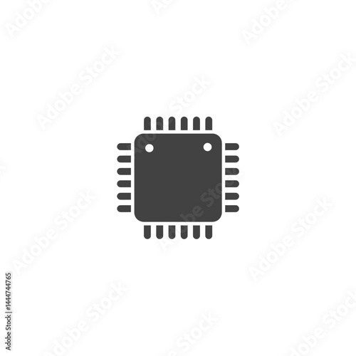 Microchip Icon: A simple, clean icon representing a microchip, perfect for technology-related designs and presentations.