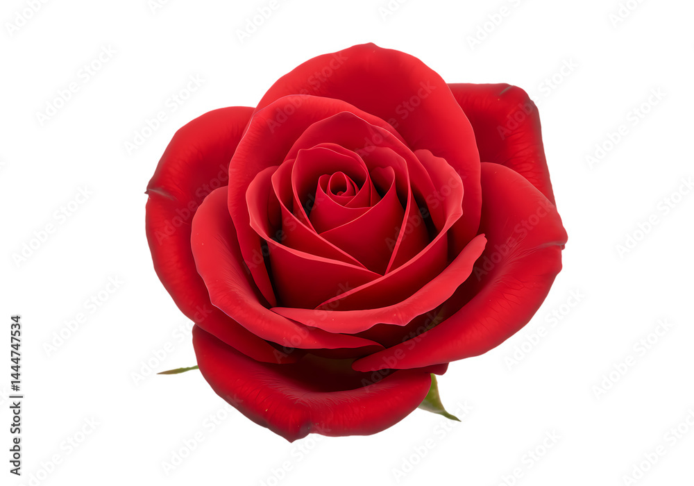 Fototapeta premium Stunning Red Rose HighResolution Image for Download on Transparent background