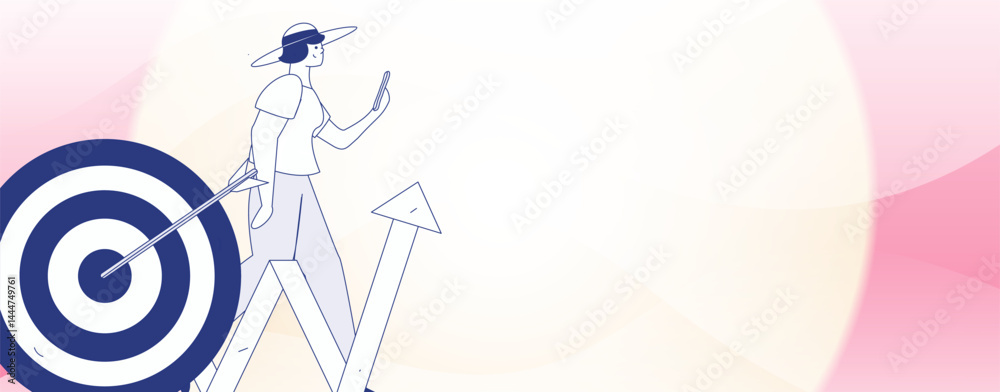 Obraz premium Virtual characters social communication concept business flat vector hand drawn illustration 