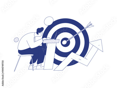 Virtual characters social communication concept business flat vector hand drawn illustration
