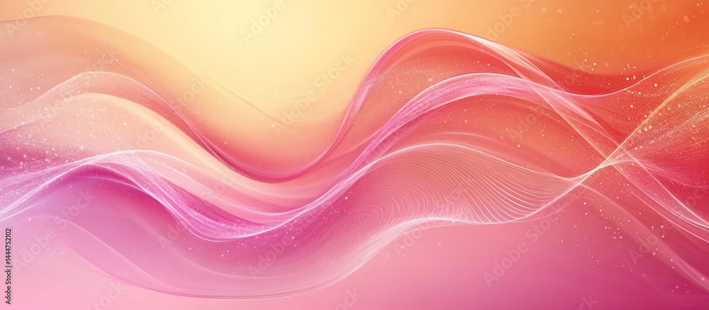 Obraz premium Pink, orange wave abstract background