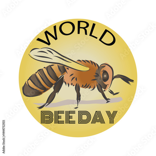 World Bee Day Sign and Badge