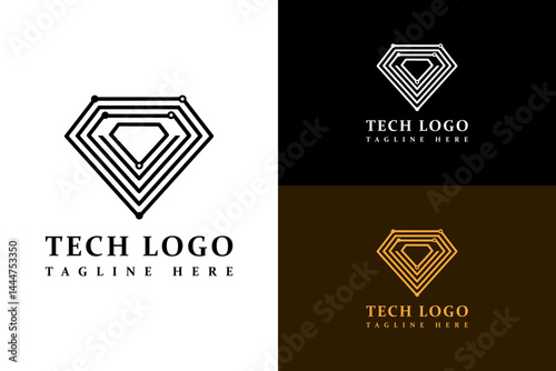 diamond with neuro dots, illustration, vector, icon, vector, logo for internet of things, deep learning, blockchain, data analyst, data center, cloud computing, tech, and more