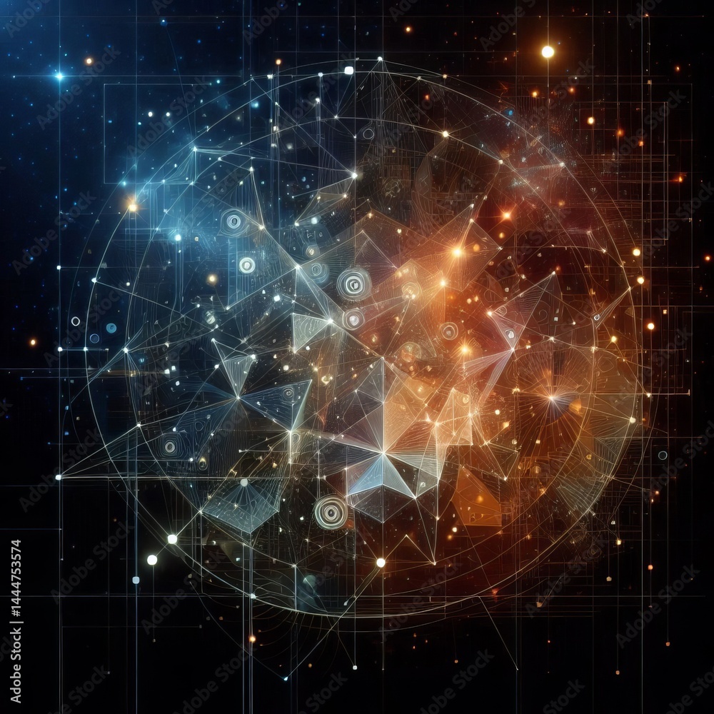 Obraz premium Abstract Starfield and abstract interpretation