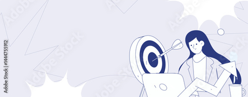 Virtual characters social communication concept business flat vector hand drawn illustration
