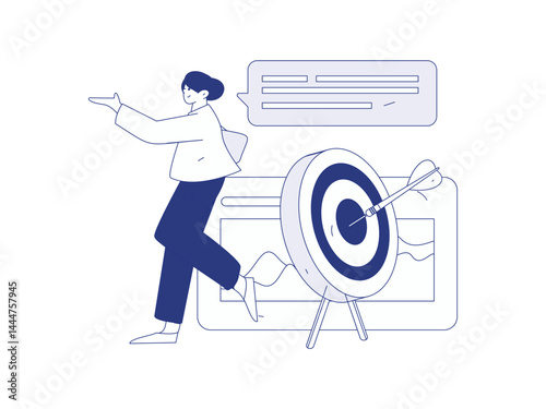 Virtual characters social communication concept business flat vector hand drawn illustration
