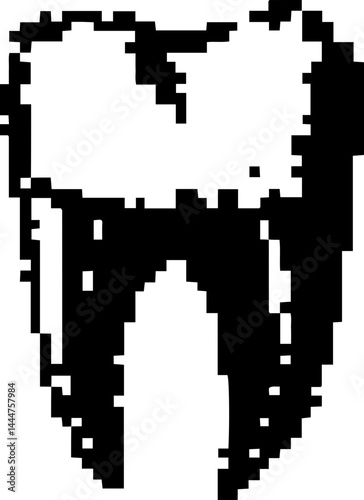 Dark Aesthetic Dithering Graphic Element