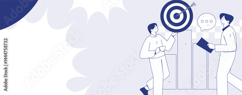 Virtual characters social communication concept business flat vector hand drawn illustration
