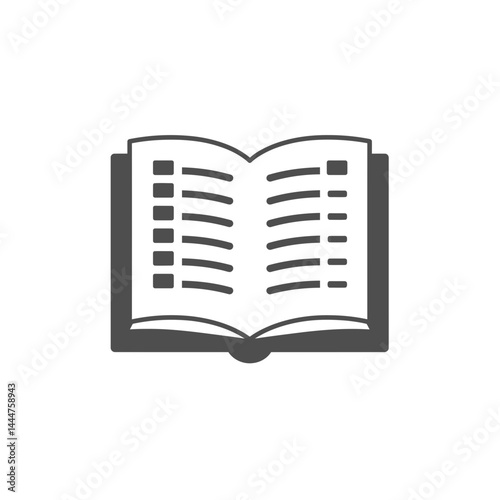 Open Book of Knowledge: A detailed illustration of an open book, pages unfolded, inviting the viewer into a world of learning. A perfect emblem for education, knowledge and discovery.