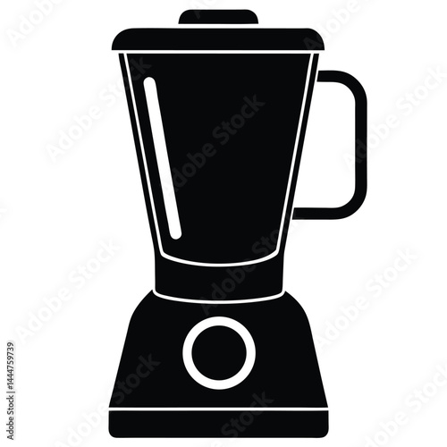 blender vector silhouette illustration, blender vector silhouette vector illustration, kitchen blender icon, blender mixer logo, A Blender vector silhouette on a white background, illustration.