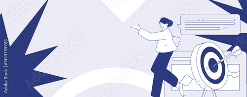Virtual characters social communication concept business flat vector hand drawn illustration
