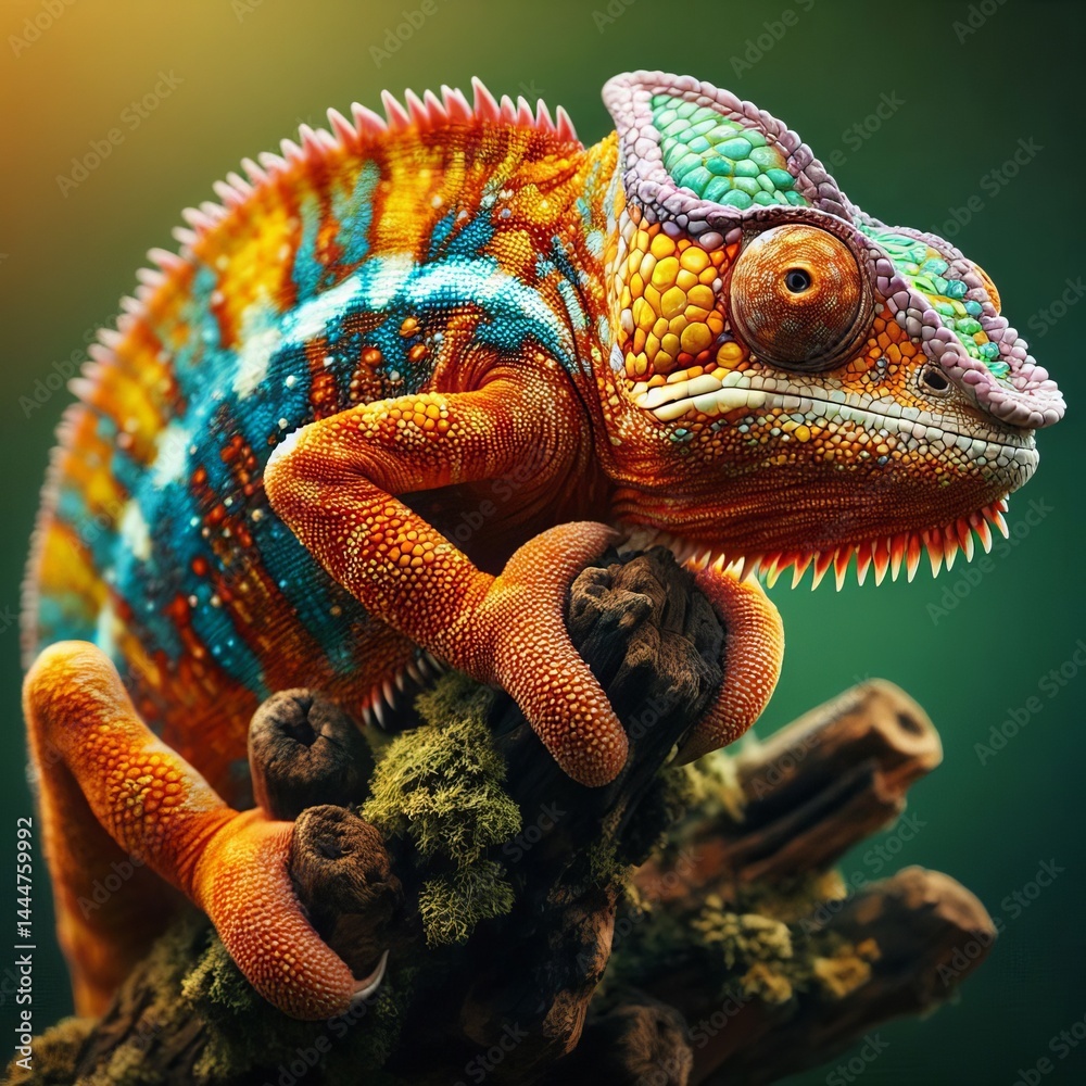 Fototapeta premium Changes color to match its surroundings