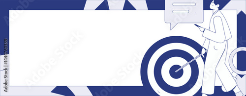 Virtual characters social communication concept business flat vector hand drawn illustration
