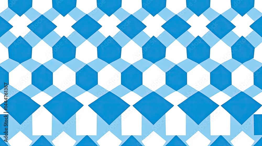 Azure Lattice Geometric Textile Design. Azure Lattice Geometric Textile Design.
