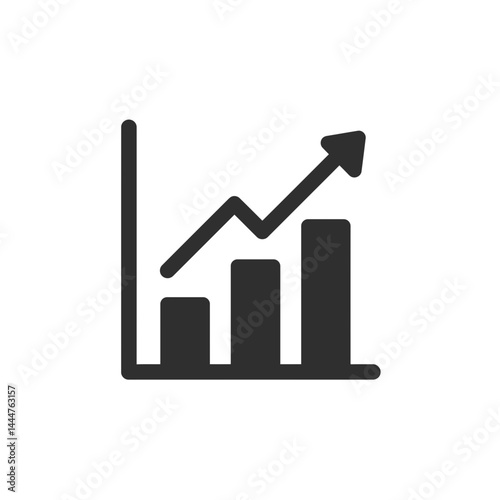 Data Growth: An illustrative graph showcases business growth with a clear upward arrow, embodying progress and expansion.