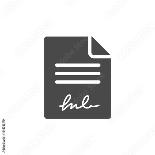 Document Signed: A minimalistic depiction of a signed document, embodying agreements, officiality, and the finalization of important matters.