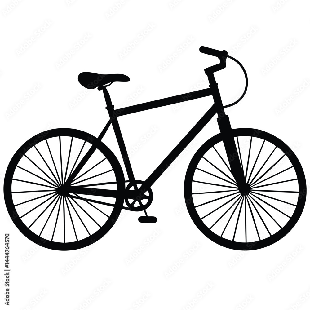 Obraz premium Bicycle Icon, black bicycle isolated on white. silhouette bike icon logo, bicycle icon , vector, bicycle icon , vector, cruiser bike icon line art vector, set of bicycle icons, collection of cycle.