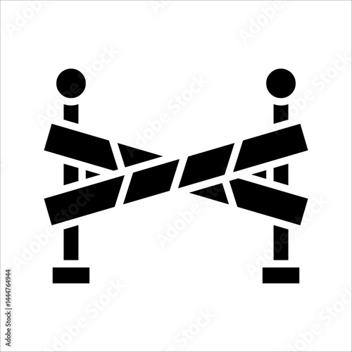 road barrier icon. Element of firefighter shop for advertising signs, mobile concept and web apps. Icon for website design and development, app development. 