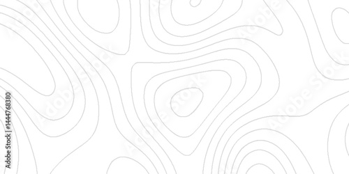 The concept of a conditional geography scheme with lines, The black lines on white contours topography stylized abstract geographical map background, Contour maps, Topo contour map of geology.