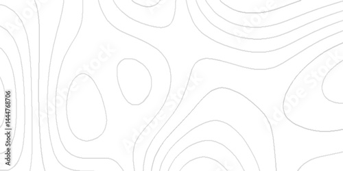 The concept of a conditional geography scheme with lines, The black lines on white contours topography stylized abstract geographical map background, Contour maps, Topo contour map of geology.