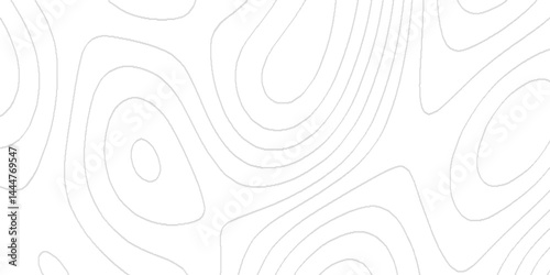 The concept of a conditional geography scheme with lines, The black lines on white contours topography stylized abstract geographical map background, Contour maps, Topo contour map of geology.