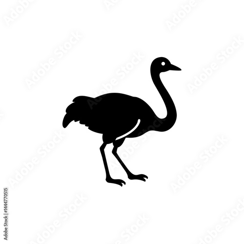 Ostrich silhouette vector art