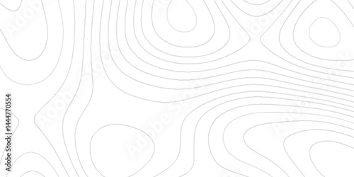 The concept of a conditional geography scheme with lines, The black lines on white contours topography stylized abstract geographical map background, Contour maps, Topo contour map of geology.