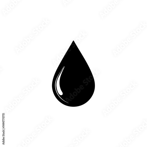 Black water drop vector image