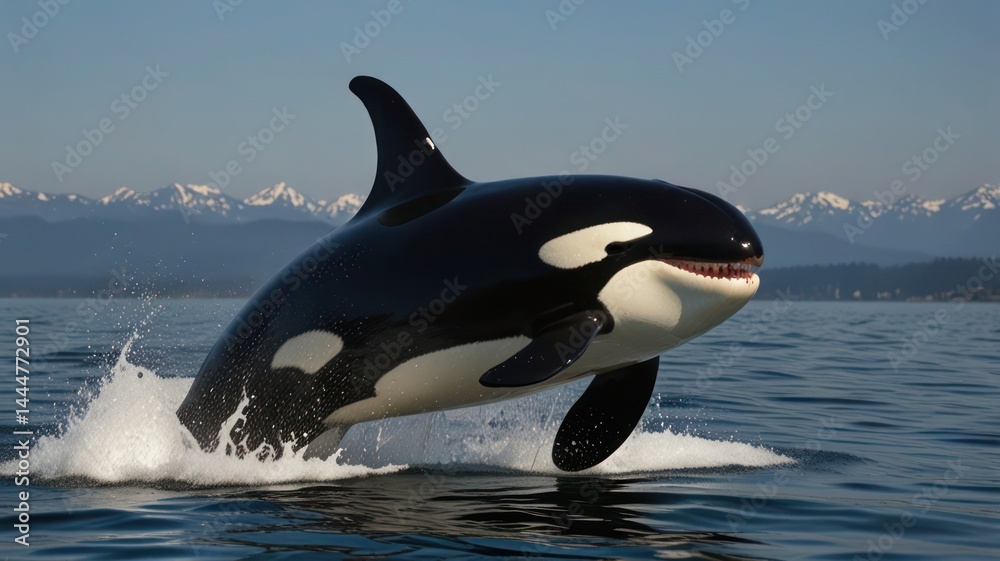 Fototapeta premium jumping killer whale