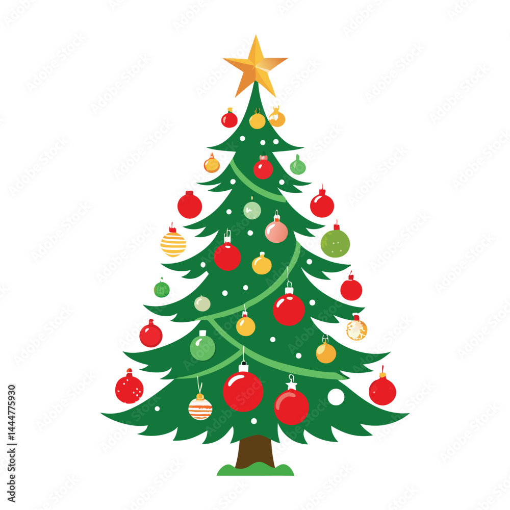 christmas tree on white background