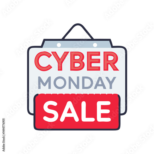 Cyber Monday Sale Advertisement with Modern Design  