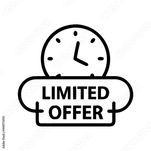 Limited Time Offer Clock Icon Design  