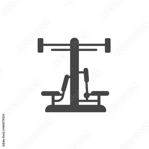 Gym Equipment Silhouette: A sleek silhouette of gym equipment embodies the essence of fitness.