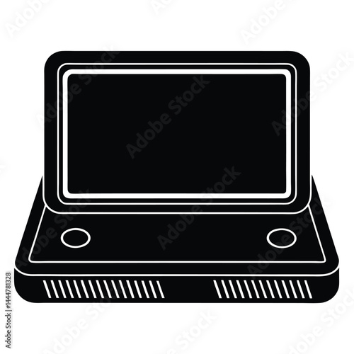 Tablet computer device with keyboard flat icon for apps and websites, Computer tablet device flat vector icon for apps and websites, Computer Screen icons thin line illustrations designs, Computer.