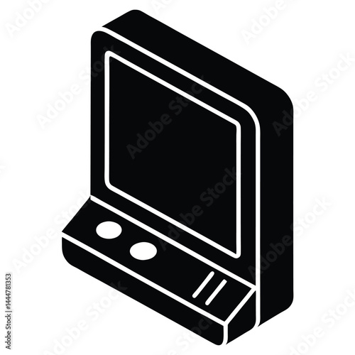 Tablet computer device with keyboard flat icon for apps and websites, Computer tablet device flat vector icon for apps and websites, Computer Screen icons thin line illustrations designs, Computer.