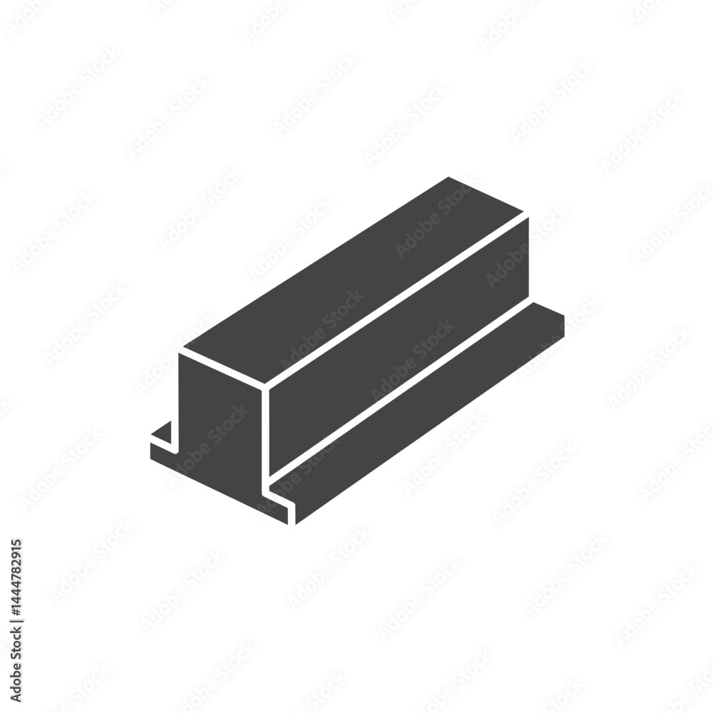 Steel Beam Profile: A stark and modern illustration of a steel beam profile, conveying structural strength and industrial precision, set against a minimalist backdrop. Steel Beam Profile: A stark and modern illustration of a steel beam profile, conveying structural strength and industrial precision, set against a minimalist backdrop.