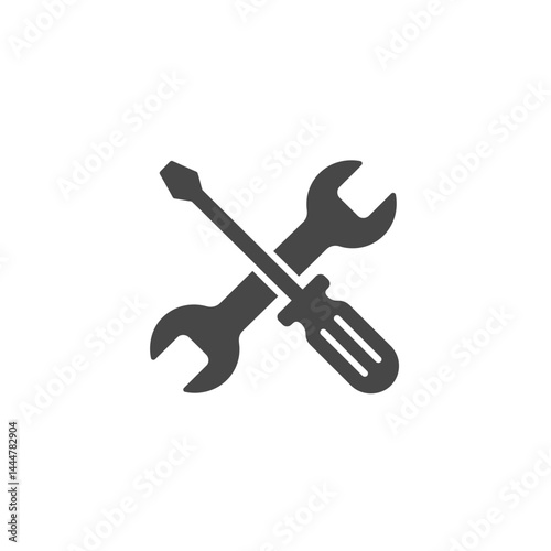 Tools of the Trade: A minimalist depiction of essential tools, featuring a spanner and a screwdriver, symbolizing precision and craftsmanship.