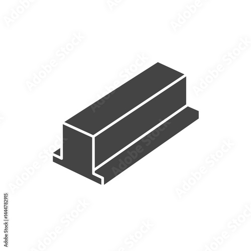 Steel Beam Profile: A stark and modern illustration of a steel beam profile, conveying structural strength and industrial precision, set against a minimalist backdrop.
