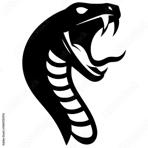 Simple cobra snake head silhouette