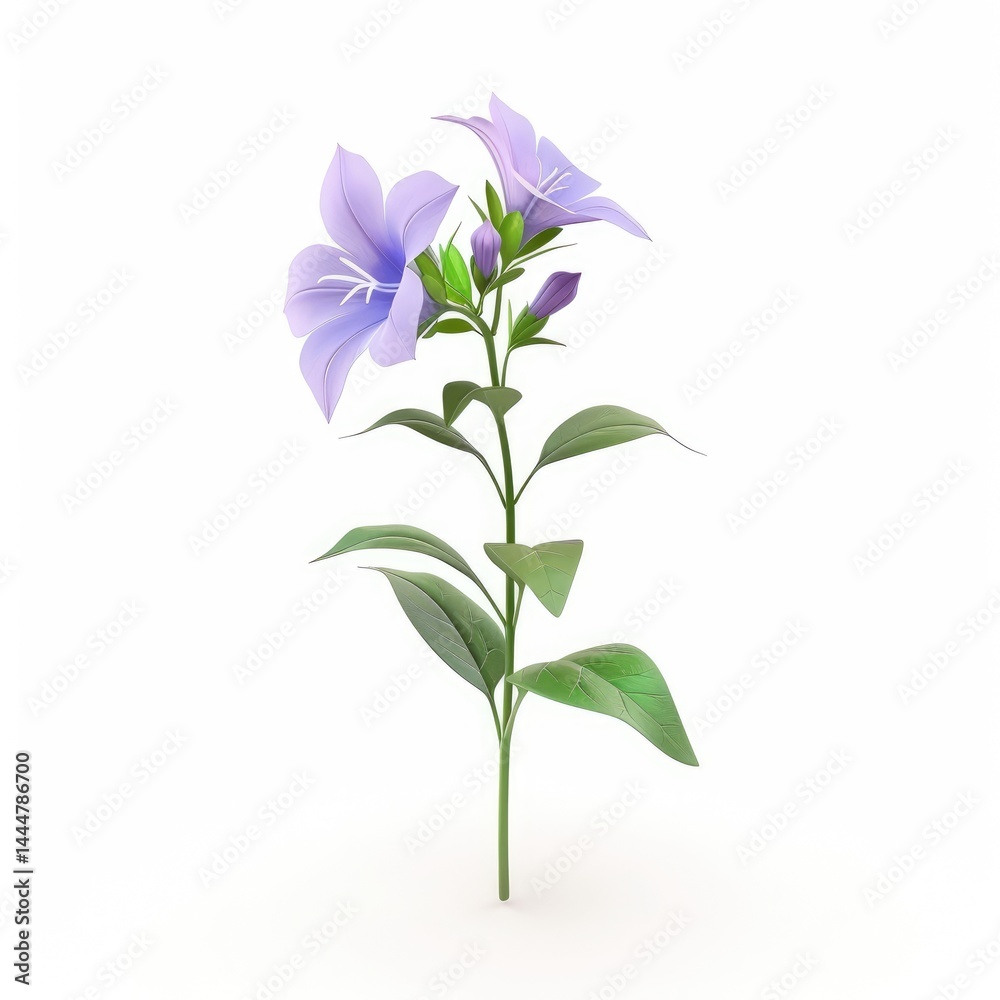 Light purple flowers on a slender stem.