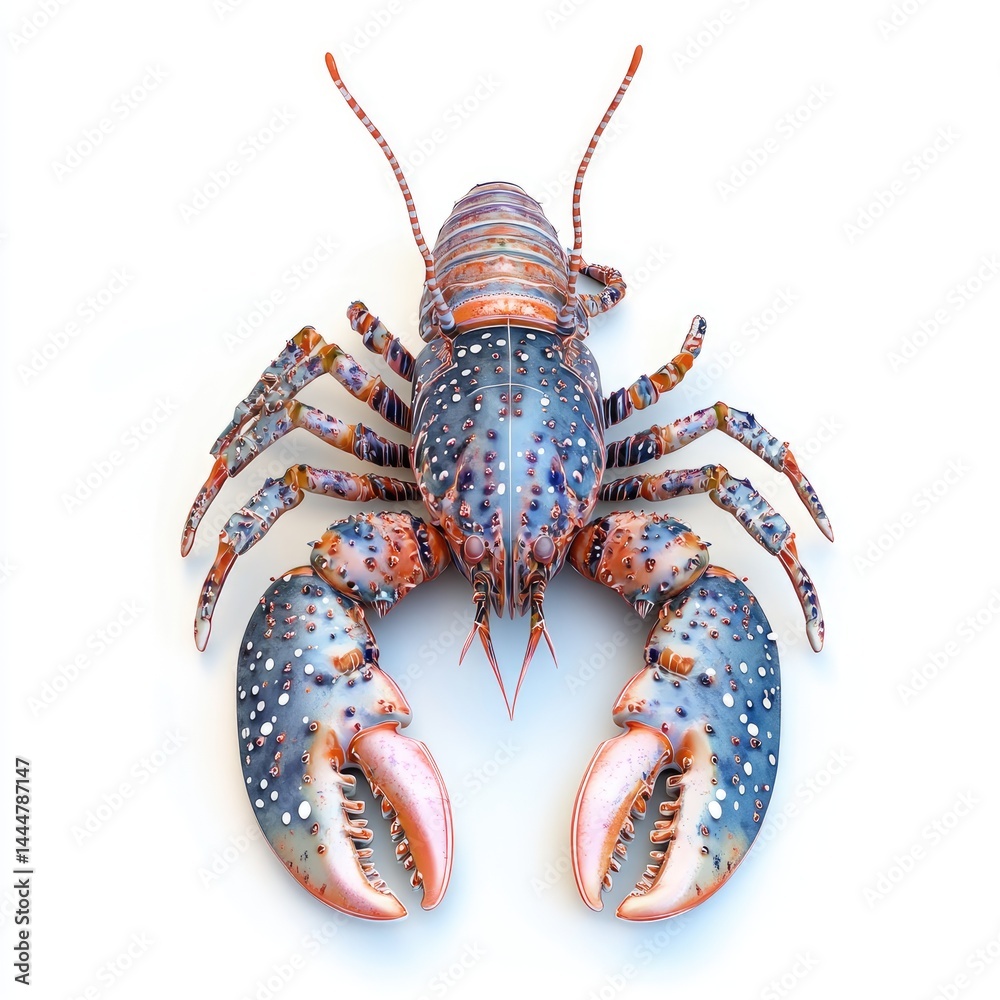 Detailed illustration of a vibrant lobster.