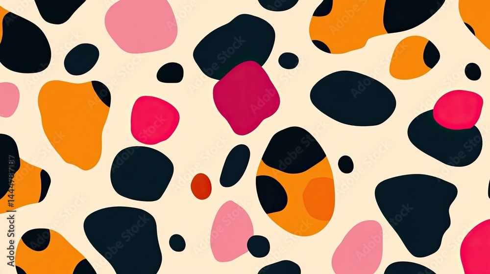 Abstract Colorful Blob Pattern Vibrant Beige Background. Abstract Colorful Blob Pattern Vibrant Beige Background.