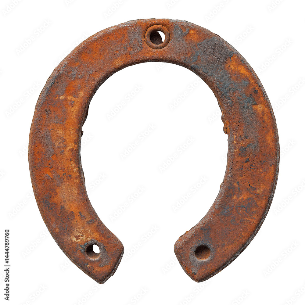 rusty horseshoe isolated on white rusty horseshoe isolated on white