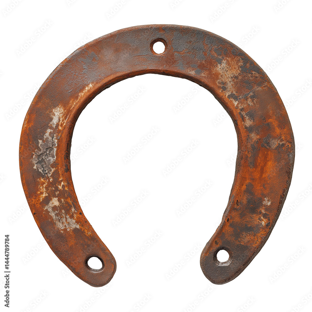 rusty horseshoe isolated on white rusty horseshoe isolated on white