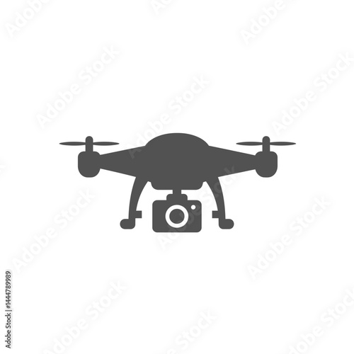 Drone Silhouette in Flight: A sleek, minimalist silhouette of a drone with camera, poised for aerial photography and videography, embodies the essence of modern technology and innovation. 