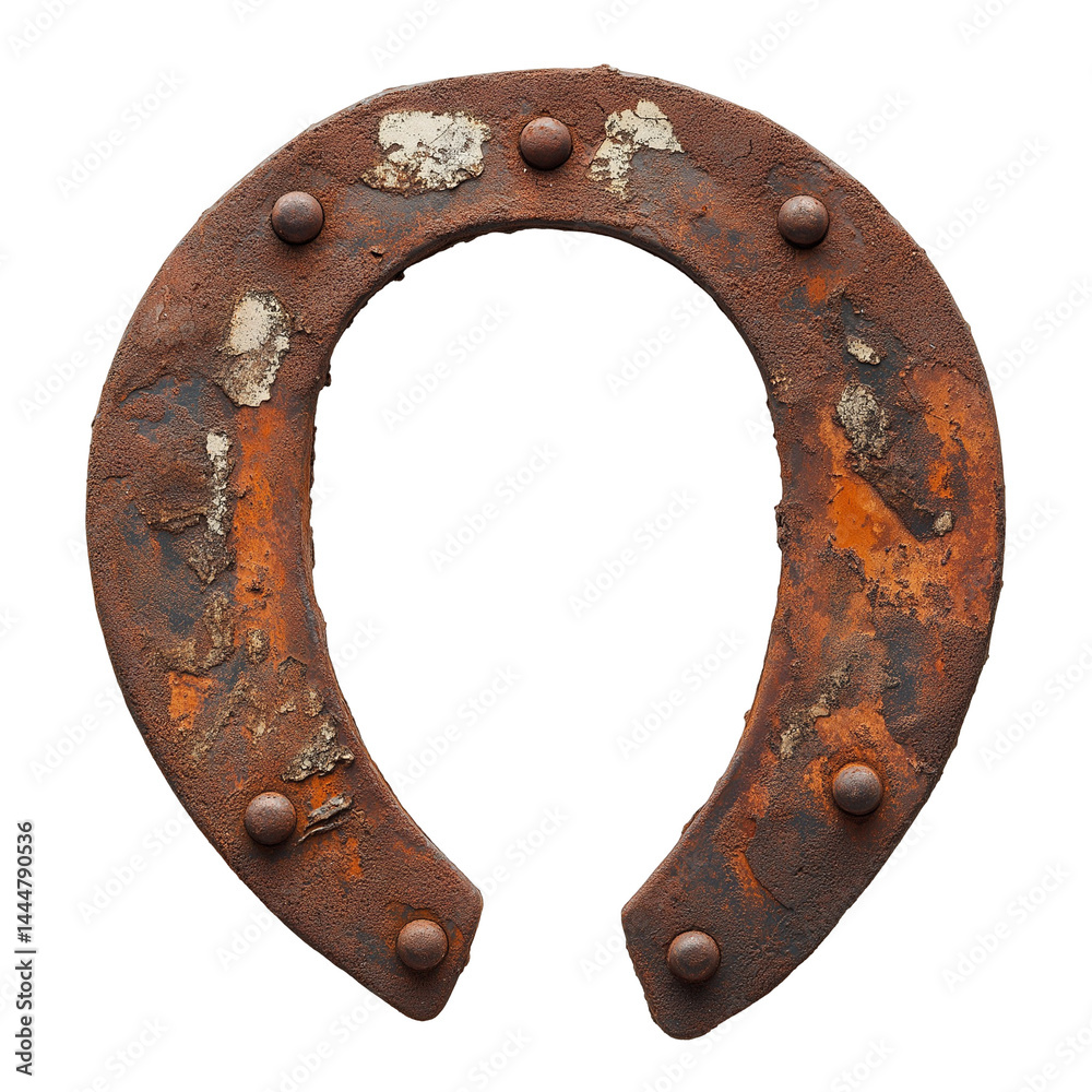 rusty horseshoe isolated on white rusty horseshoe isolated on white