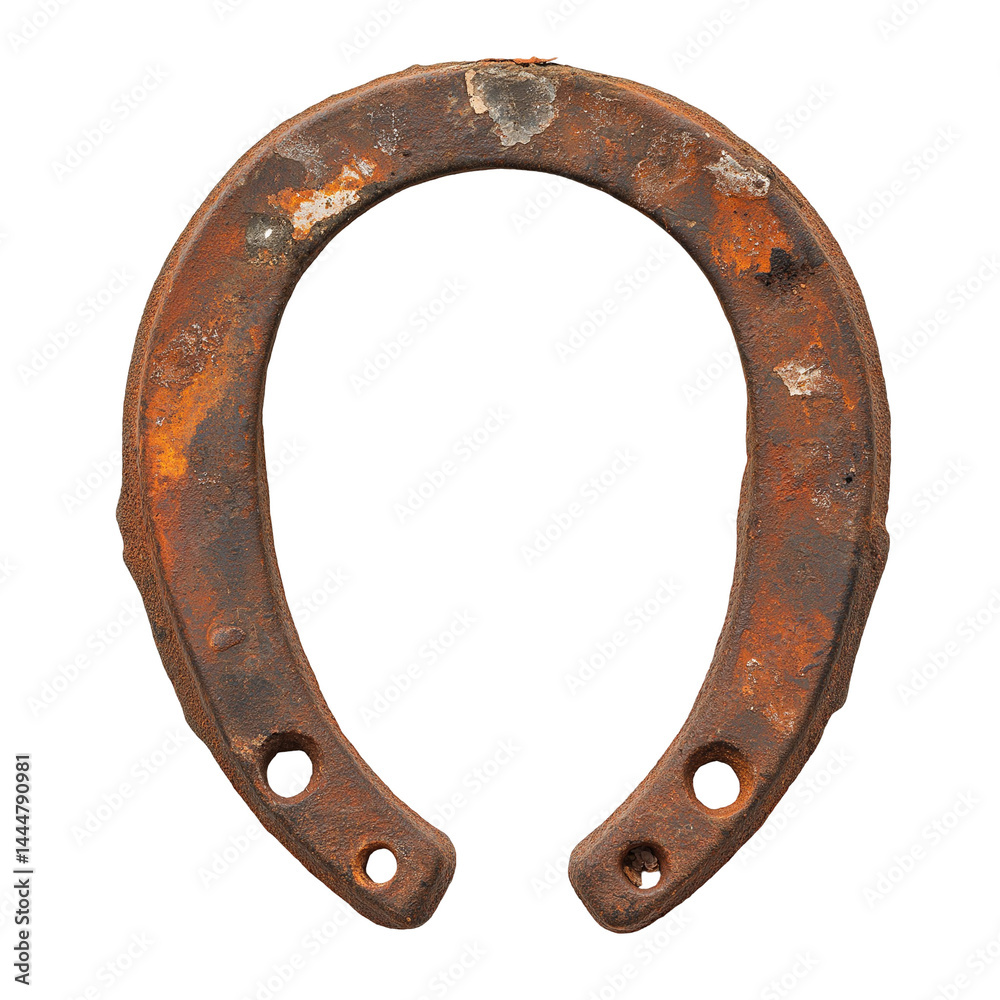 rusty horseshoe isolated on white rusty horseshoe isolated on white