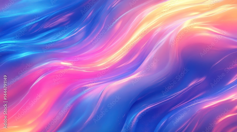 Fototapeta premium Luminous Flowing Abstract with Dreamlike Colors, Serene Gradient Effect