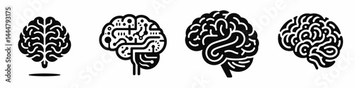 The Brain icon. Hospital Clinic Healthcare Treatment Symbol. Intellect emblem mentality visual intelligence design psyche symbol memory graphic.